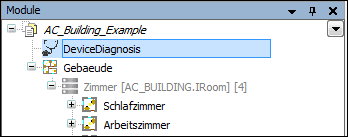 Gerätediagnosemodul im Modulbaum