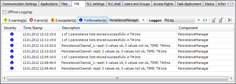 PLC logging¶