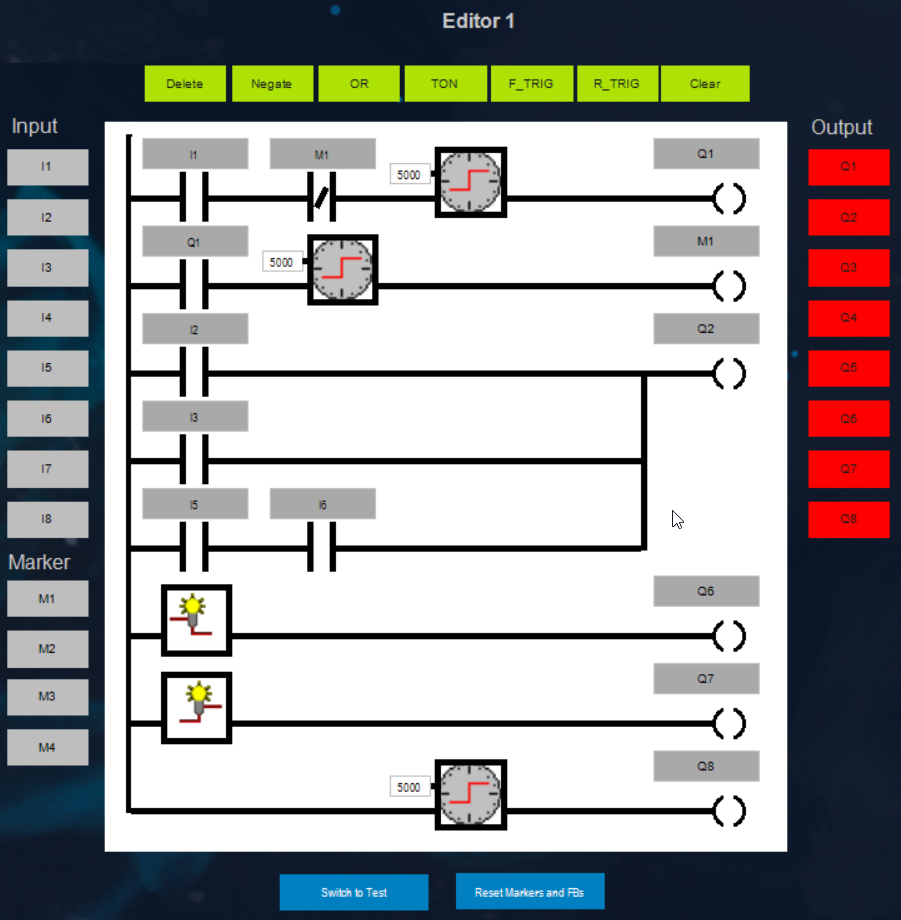 Ladder diagram editor